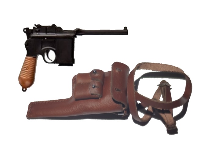 Qorange  Toys 1;6  Mauser C96 с кобурой  (металл, кожа)